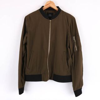 ザラベーシック ブルゾン ジャケット アウター MA1 ミリタリー レディース Mサイズ カーキ ZARA BASIC(ブルゾン)