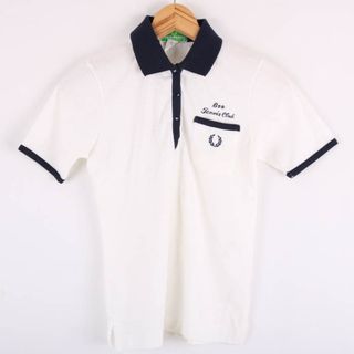 フレッドペリー(FRED PERRY)のフレッドペリー ポロシャツ トップス 半袖 スポーツウエア ゴルフウエア レディース Mサイズ ホワイト FRED PERRY(ポロシャツ)