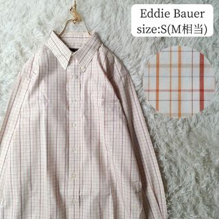 Eddie Bauer - 【美品】エディーバウアー 長袖ボタンダウンシャツ チェック柄 Mサイズ