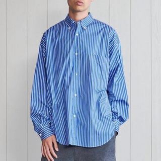 ＜H＞THOMAS MASON STRIPE PLENTY BD SHIRT L