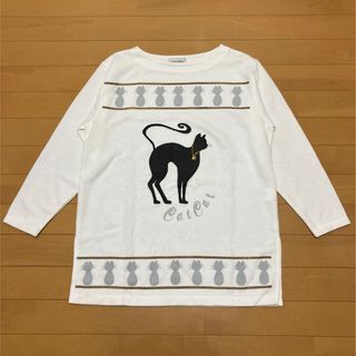 カットソー　ホワイト　Cat Cat(Tシャツ(長袖/七分))