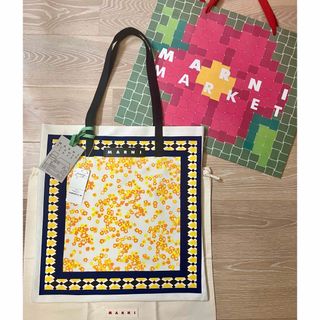 Marni - 【新品未使用】03 マルニマーケット　バンダナトート　サンオレンジ