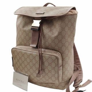 グッチ(Gucci)の稀少 グッチ A4可 GGスプリーム PVC リュックサック GG柄 ベージュ系(バッグパック/リュック)