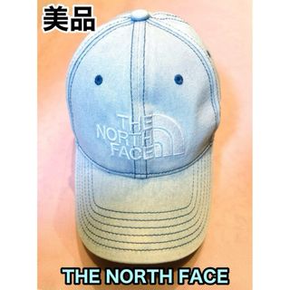 ザノースフェイス(THE NORTH FACE)の美品　THE NORTH FACEキャップ帽子ブリーチデニムブルーノースフェイス(キャップ)