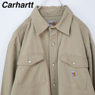 カーハート(carhartt)の【春カラー】カーハートFR／ワークシャツ　ウエスタンシャツ　無地　ベージュ　L(シャツ)