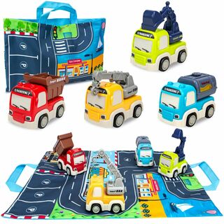 【色:建設車両-大4P】建設車両 おもちゃ 車 ショベルカー ミニカー おもちゃ(その他)