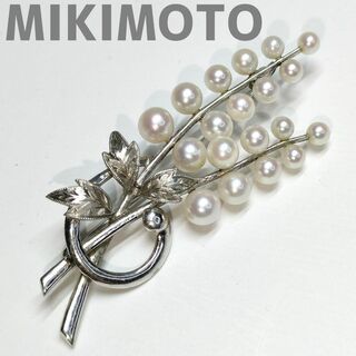 ミキモト(MIKIMOTO)のMIKIMOTO パール 真珠 ブローチ 19 シルバー M刻印 アクセサリー(ブローチ/コサージュ)