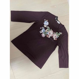 INGEBORG - ☆未使用　インゲボルグ  花柄プリント　Tシャツ　茶系