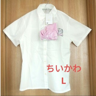 ちいかわ　シャツ　ブラウス　半袖　L　白色(Tシャツ(半袖/袖なし))