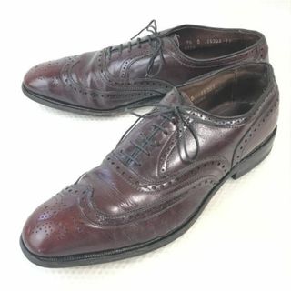 アレンエドモンズ(Allen Edmonds)の試着交換OK！USA製/ビンテージ★アレンエドモンズ/Allen Edomonds/McAllister★フルブローグ/ウイングチップ【9.5D/27.0-27.5/バーガンディ】◆bi-165 #BUZZBERG(ドレス/ビジネス)