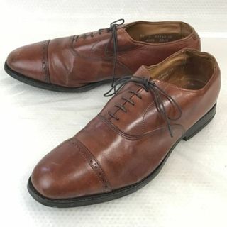 アレンエドモンズ(Allen Edmonds)のUSA製★アレンエドモンズ/Allen Edmonds/Byron★本革/グッドイヤー製法/パンチドキャップトウ【9.5D/27.0-27.5/茶/BROWN】内羽根式◆bJ-86 BUZZBERG(ドレス/ビジネス)