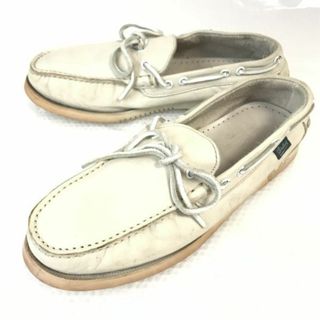 スペイン製★パラブーツ/PARABOOT/MARINEモデル★本革/マッケイ製法/モカシン/デッキシューズ【9/27.5/白/WHITE】スリッポン◆bi-134 #BUZZBERG(ブーツ)