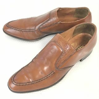 80s-90s?イングランド製★バーカー/Barker★スリッポン/ヴァンプ/モカシン【7.5B/26.0/茶/BROWN】ビジネス/Vintage/dress shoes◆bi-115 #BUZZBERG(スリッポン/モカシン)