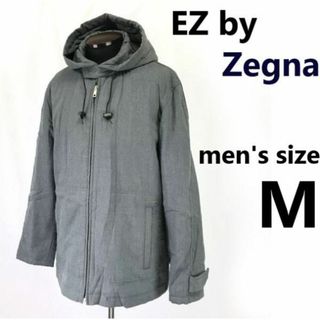 日本製★ゼニア/EZ by Zegna★フーディーコート/ブルゾン/中綿ジップパーカー【メンズM/グレー/gray】三陽商会/Jacket/Jumper◆cBH519 #BUZZBERG(ブルゾン)