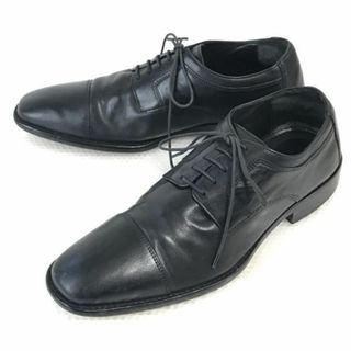 90s-00s★J.マーフィー/JOHNSTON＆MURPHY★オールレザー/本革/ストレートチップ【8.5M/26.0-26.5/黒/BLACK】ビジネス/dress shoes◆bJ-94 BUZZBERG(ドレス/ビジネス)