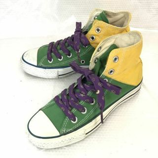 コンバース/CONVERSE ALL STAR★サッカーブラジルカラー/ハイカットスニーカー【4.5/23.5/緑×黄】soccer/BRAZIL/Shoes/trainers◆cQ-502 #BUZZBERG(スニーカー)