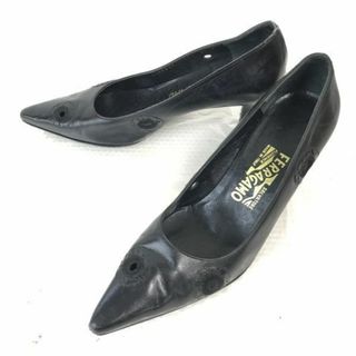 フェラガモ(Ferragamo)のフェラガモ/Salvatore Ferragamo★ポインテッドトゥパンプス【5.5C/22.0/黒/BLACK】ハイヒール/Shoes/pumps◆Q-175#BUZZBERG(ハイヒール/パンプス)