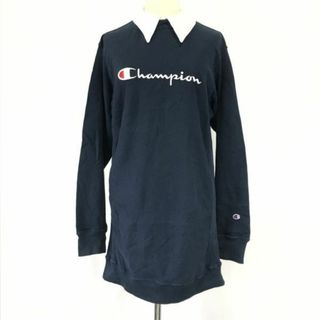 jouetie x Champion/ジュエティ??? チャンピオン★リバースウィーブ/付け襟/ロゴスウェットワンピース【レディースM/紺/navy】dress◆cBH518 #BUZZBERG(ひざ丈ワンピース)