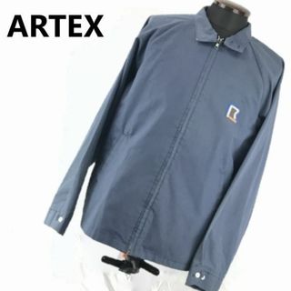 アルテックス　ARTEX　70-80s?ビンテージタグ　USA製　ブルゾン　ジャージジャケット　メンズL　ネイビー　管NO. W5-03 #BUZZBERG(ブルゾン)