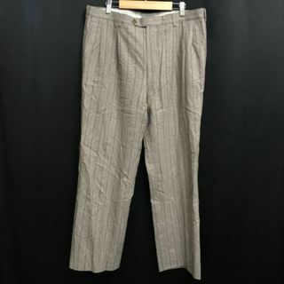 エルメネジルドゼニア/Ermenegildo Zegna★ウール/スラックスパンツ【W94/股下74cm/ストライプ柄/グレー系/gray】Pants/Trouser◆zBH562 #BUZZBERG(スラックス)