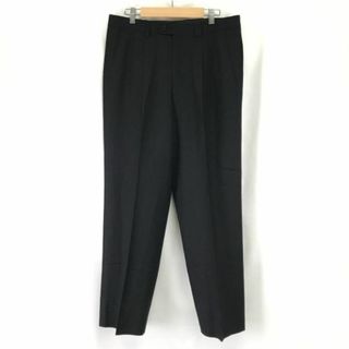 ランバン/LANVIN CLASSIQUE★カシミヤ混ウール/ツータックパンツ/スラックス【メンズ85/股下75cm/黒】無地/Pants/Trouser◆cBH566 #BUZZBERG(スラックス)