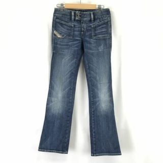 イタリア製★ディーゼル/DIESEL★HUSHD.S./ダメージ加工/ブーツカットデニムパンツ【レディースW25-L30/青/blue】Pants/Trouser◆cBH565 #BUZZBERG(デニム/ジーンズ)