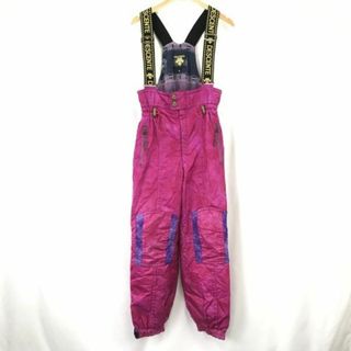 90s?Vintage★デサント/DESCENTE★サスペンダー付き/スキーパンツ【メンズM/ウエスト76cm/ピンク】オーバーオール型/Trouser◆cBH532 #BUZZBERG(ウエア)