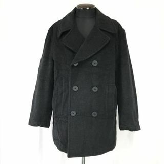 アレキサンダージュリアン/COLOURS ALEXANDER JULIAN★カシミヤ混ウール中綿Pコート【メンズL/チャコール/Charcoal】アウター/Coat◆cBH486 #BUZZBERG(ピーコート)