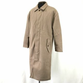 訳あり未使用品★エマクローズ/EMMA CLOTHES★ロング丈/ステンカラーコート【F/メンズL相当/ベージュ】ビジネス/スーツ/Coat◆cBH484 #BUZZBERG(ステンカラーコート)