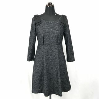 ジルスチュアート/JILLSTUART★ノーカラーワンピース/膝丈【S/黒/ブラック】フォーマル/式典/結婚式などにも◆BG812 #BUZZBERG(ひざ丈ワンピース)