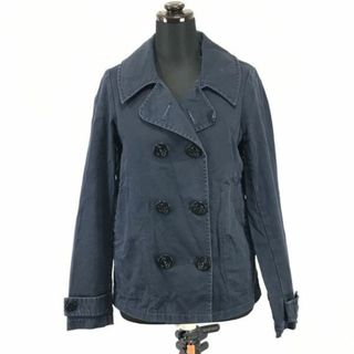 アメリカ/USA製★ラリュール/L'ALLURE★コットン/ピーコート【38/レディースM/紺/navy】Coats/Jackets/Jumpers◆zBH303 #BUZZBERG(ロングコート)