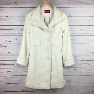 5.5万タグ付き/訳あり新古品★アプワイザーリッシェ/Apuweiser-riche★アンゴラ/コート【1/Women's size -S程度/白/オフホワイト】◆M06-05 #BUZZBERG(ロングコート)