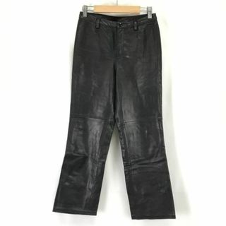 コムサデモード/COMME CA DU MODE★羊革/シープスキン/レザーパンツ【レディースM/股下69cm/黒/black】ライダース/Pants/Trouser◆zBH562 #BUZZBERG(その他)