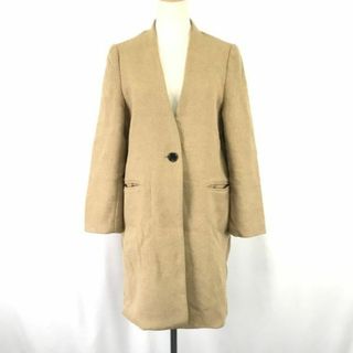 ナノユニバース/nano・universe★ノーカラーコート【レディースF/ベージュ/beige】Coat/Jacket/Jumper◆mBH603 #BUZZBERG(ロングコート)