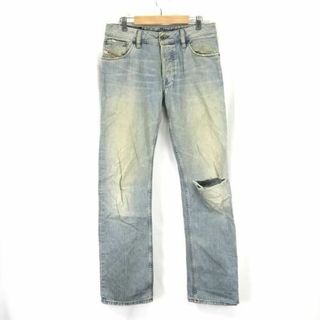 イタリア製★ディーゼル/DIESEL★クラッシュ/デニムパンツ/ジーンズ【メンズ30/股下85cm/ボタンフライ】Pants/Trouser◆mBH578 #BUZZBERG(デニム/ジーンズ)