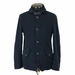 メンズビギ/MIND BLOW★襟ベルト/鹿の子生地/ソフトジャケット/ブルゾン【メンズL/紺/navy】Coat/Jacket/Jumper◆cBH542 #BUZZBERG(ブルゾン)