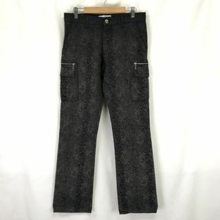 日本製★ロサーセン/ROSASEN★スネークレザー柄/パンツ【メンズS/股下82cm/ダークグレー/dark gray】蛇柄/ボトムス/ゴルフ/Pants◆cBH525 #BUZZBERG(その他)