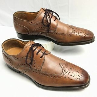 美品！試着交換OK！MAGNANNI　マグナーニ　ウイングチップ　ビジネスシューズ〈ブラウン/茶/BROWN〉size7.5D　ビンテージ/Vintage/　/メンズ/菅NO.WZF-114 #BUZZBERG(ドレス/ビジネス)