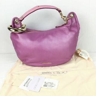 収納袋/タグ付き　JIMMY CHOO/ジミーチュウ　ハンドバッグ　ピンク　リングチャーム付き　肩掛け　ショルダー/bag〕菅NO.B8-35 #BUZZBERG(ハンドバッグ)