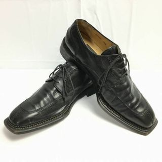 MEZLANメスラン　スクエアートゥ　Uチップ　ビジネスシューズ〈黒/BLACK/ブラック〉size8　プラチナムモデル/メンズ/菅NO.WZB-161 #BUZZBERG(ドレス/ビジネス)