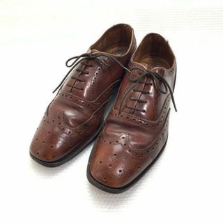 イングランド製★90s以前? ビンテージ品★LOAKE ローク★サイズ7★25.5cm★フルブローグ ウイングチップ レザーシューズ★ブラウン◆is7-95 #BUZZBERG(ドレス/ビジネス)