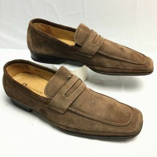 試着交換OK！MAGNANNI　マグナーニ【size42　26.5-27.0】スペイン製　スエードスリッポン　ビジネスシューズ〈ブラウン/茶/BROWN〉メンズ/菅NO.ZF-132 #BUZZBERG(ドレス/ビジネス)