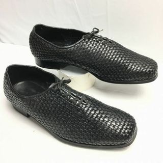 試着交換OK！完全ハンドメイド　ホールカットシューズ　オールレザービジネスシューズ〈黒/BLACK/ブラック〉size26.0-27.0相当/メンズ/菅NO.WZD-151 #BUZZBERG(ドレス/ビジネス)