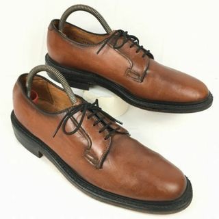 70s-80s/USAビンテージ/Vintage 希少品　BRITISH WALKERS/ブリティッシュウォーカーズ　プレーントゥ〈ブラウン/茶/BROWN〉size9D/26.5-27.0/メンズ/菅NO.WZA-422 #BUZZBERG(ドレス/ビジネス)