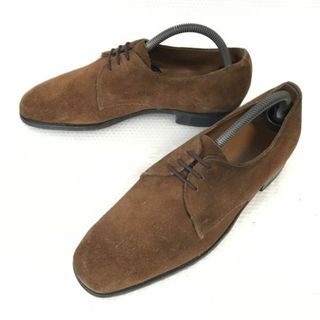 イングランド製★本革/グッドイヤー製法/スエード/プレーントゥ【8/26.5/茶/BROWN】メーカー不明/ビジネス/dress shoes◆pD-64 #BUZZBERG(ドレス/ビジネス)