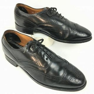 BOSTONIAN/ボストニアン　ビンテージ/Vintage/オールレザー　ウイングチップ　フルブローグ〈黒/BLACK/ブラック〉size8.5D/B：26.0-26.5程度/メンズ/菅NO.WZD-194 #BUZZBERG(ドレス/ビジネス)