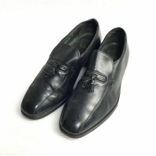 1973年製?ビンテージ★フローシャイム/Florsheim★サイズ9 3E★27.0cm★スリッポン タッセルローファー★黒 ブラック◆is6-30 #BUZZBERG(スリッポン/モカシン)