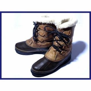 ソレル(SOREL)のカナダ製/ビンテージ品★SOREL/ソレル【WOS7/23.5-24.5/茶色】本革使用/インナー付き/高級スノーブーツ◆X6G15 #BUZZBERG(ブーツ)