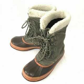 L.L.Bean - USA老舗★LLビーン★本革/スノーブーツ【21.5/カーキ系】防水/アウトドア◆WB42-12 #BUZZBERG