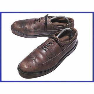 60s-70s?希少ビンテージ★タウンクラフトTOWNCRAFT★外側V-Cleat*ロングウイングチップ【11D/B 28.0-28.5/暗茶] アメリカンブローグ◆7J16 #BUZZBERG(ドレス/ビジネス)